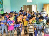 Distribution of Track Suits to the students - with help of Indian Light Foundation, Holland